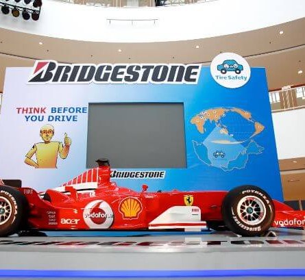 Bridgestone Formula 1 roadshow activation at a Singapore shopping mall